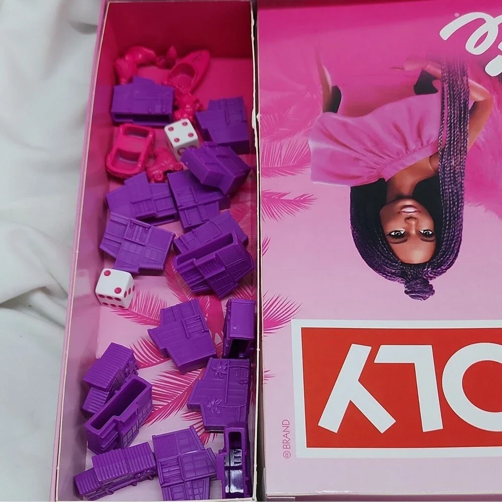 Barbie Monopoly Board Game, 2-6 Players, Ages 8+ Good Condition!